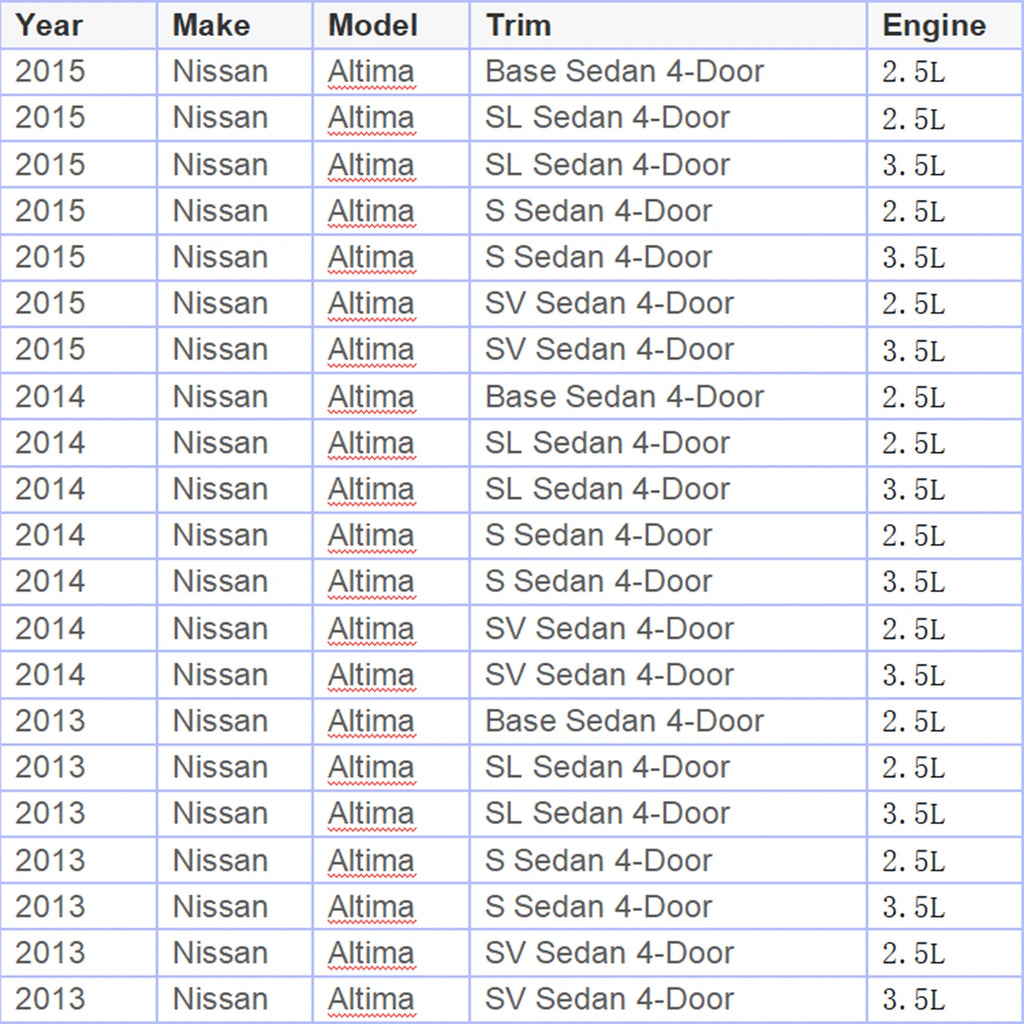 Black & Chrome Grille for Nissan Altima (2013-2015)