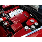 Chrome Wheel Center Cap Covers Brushed Accent for Chevrolet Corvette Z06 (2006–2013)