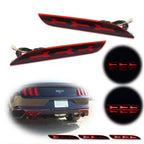 Red Lens Rear Bumper Reflectors for Ford Mustang (2015–2017)