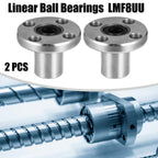 2 Pcs LMF8UU Linear Ball Bearings for Square Flange (8mm ID, 15mm OD)