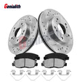 6X Front Drilled Disc Brake Rotors & Pads for Honda Civic (2006–2011)