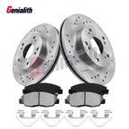 6X Front Drilled Disc Brake Rotors & Pads for Honda Civic (2006–2011)