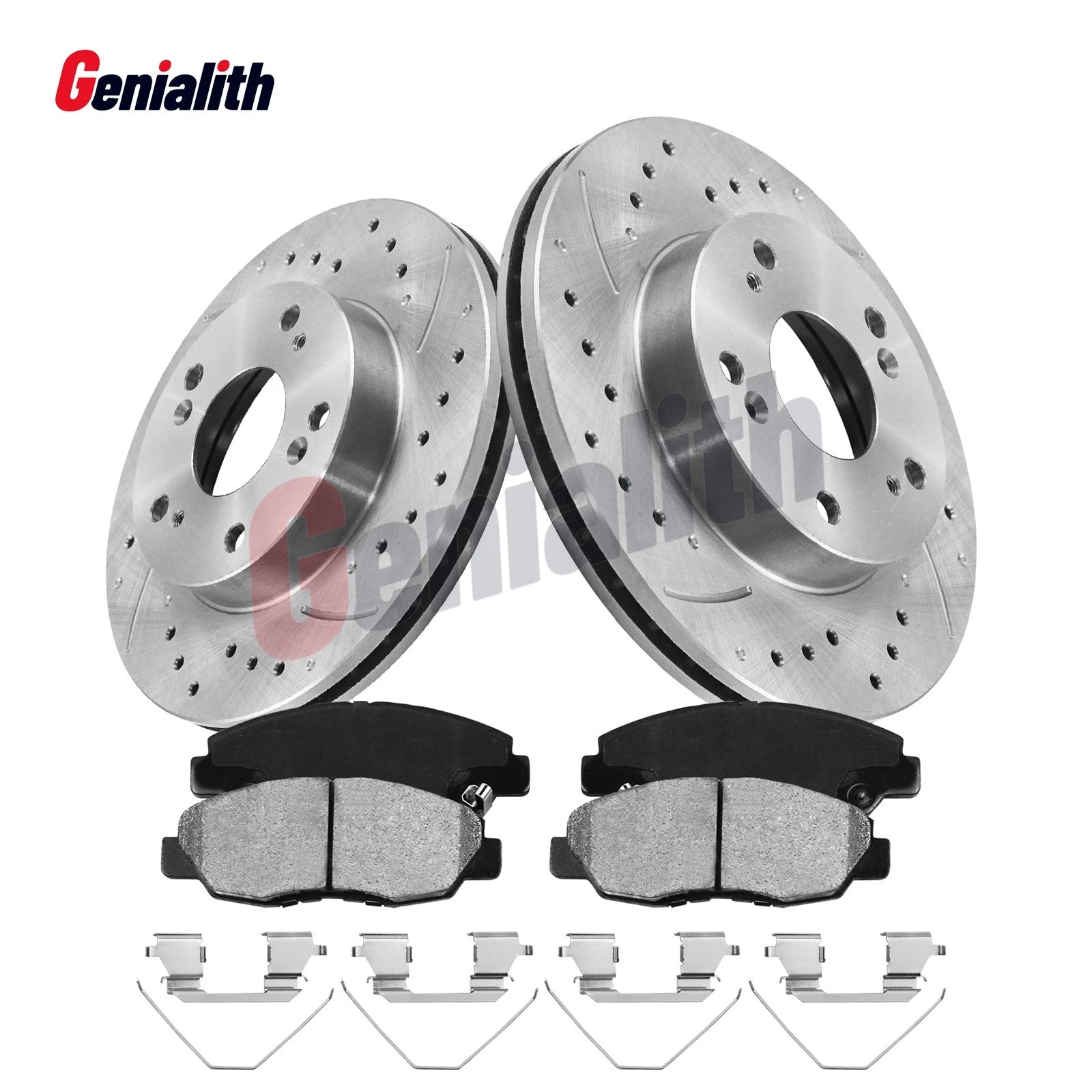6X Front Drilled Disc Brake Rotors & Pads for Honda Civic (2006–2011)