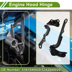 Hood Hinges for Toyota 4Runner (2003–2006) No. 5341048020, 1 Pair