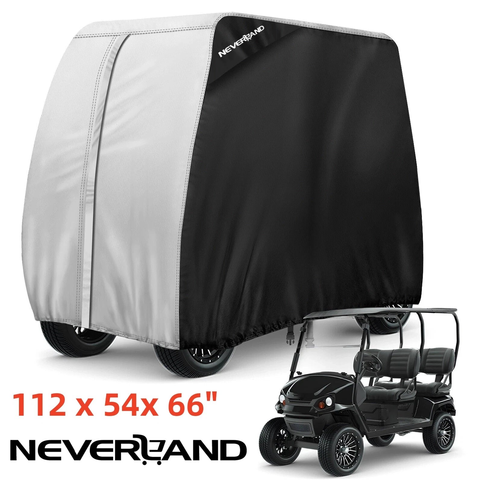 Golf Cart Cover for EZGO, Club Car, Yamaha (4 Passenger)