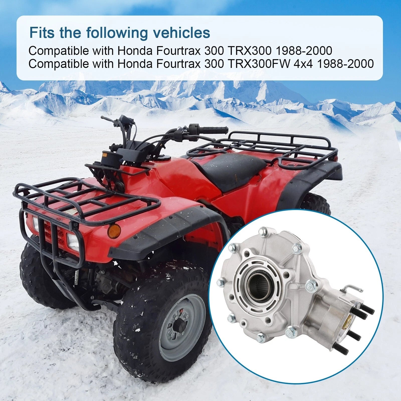 Rear Differential for Honda TRX300 Fourtrax (1988–2000)