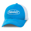 Sueded Mesh Cap for Peterbilt Motors Trucks (Marine Blue & White)