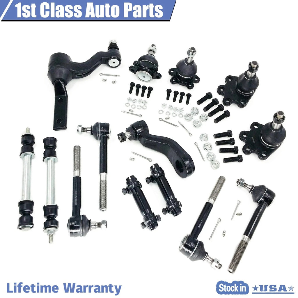 14pc Front Suspension Tie Rod Ends Kit for Chevy GMC K1500 K2500 (1988–1992)