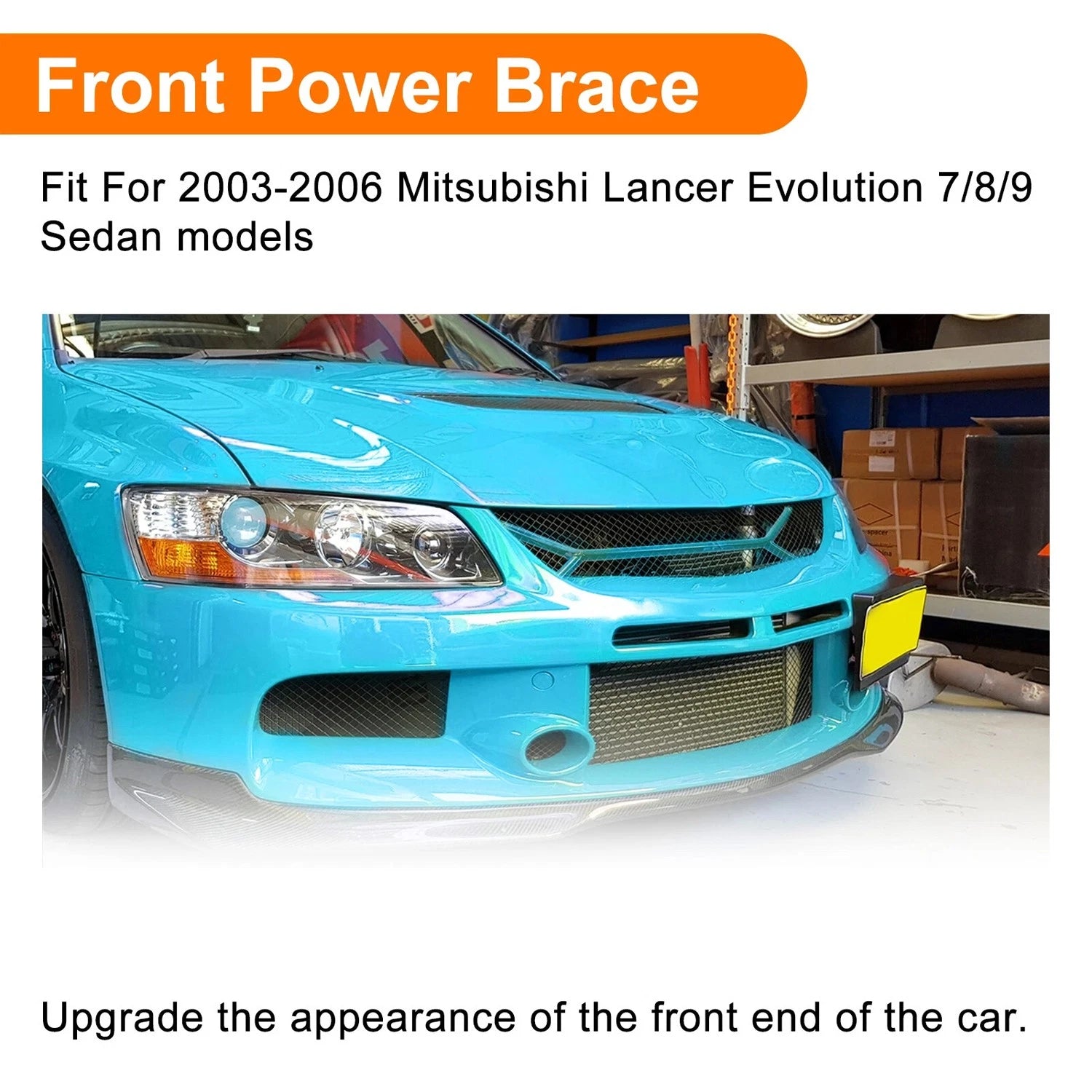 Front Power Brace Radiator Support for Mitsubishi Lancer EVO 7/8/9 (2003–2006)