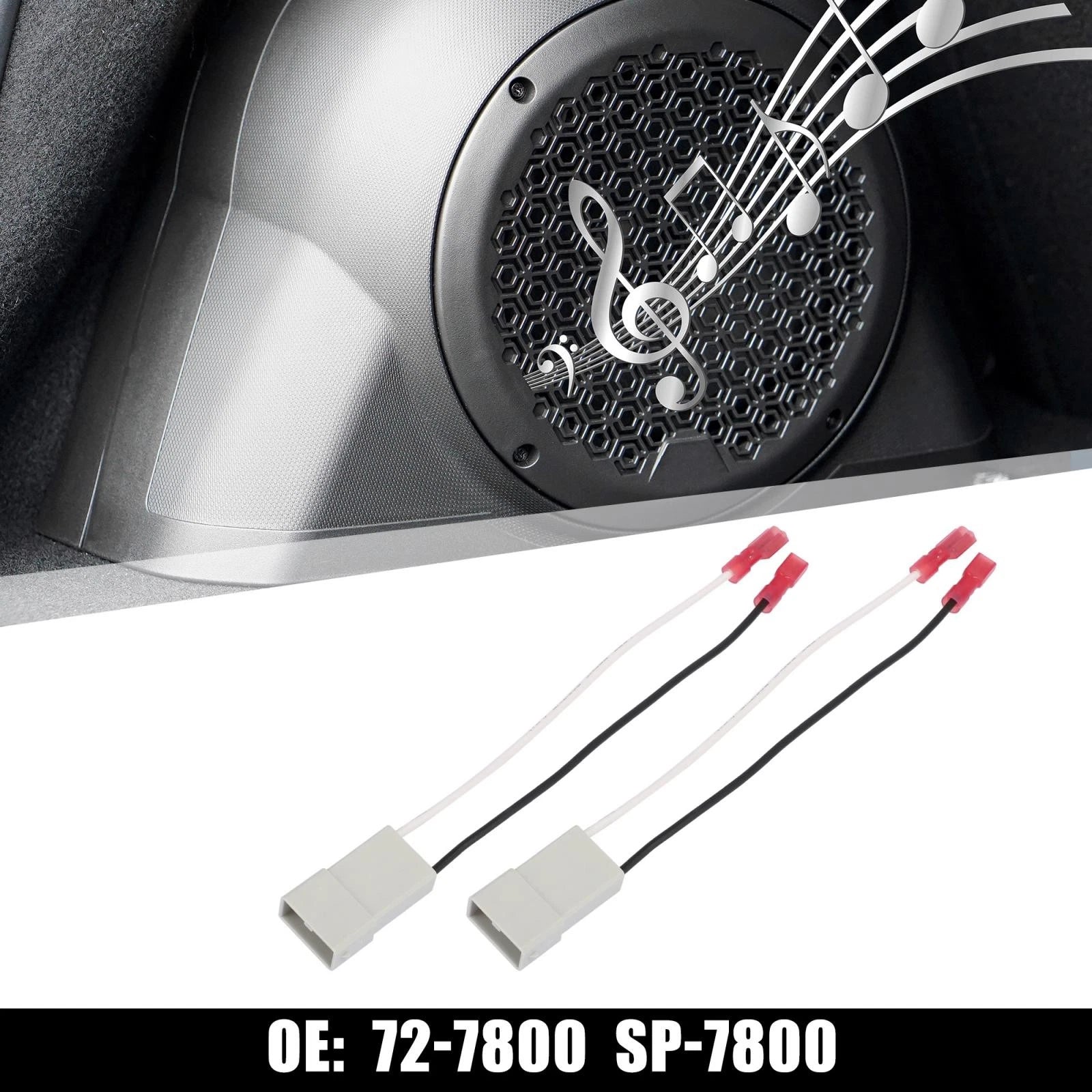 2X Speaker Connector Harness Adapter 72-7800 for Ford Focus (2003–2007)