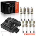 1x Ignition Coil & 8x Iridium Spark Plugs for Chevy Impala (2000–2020)