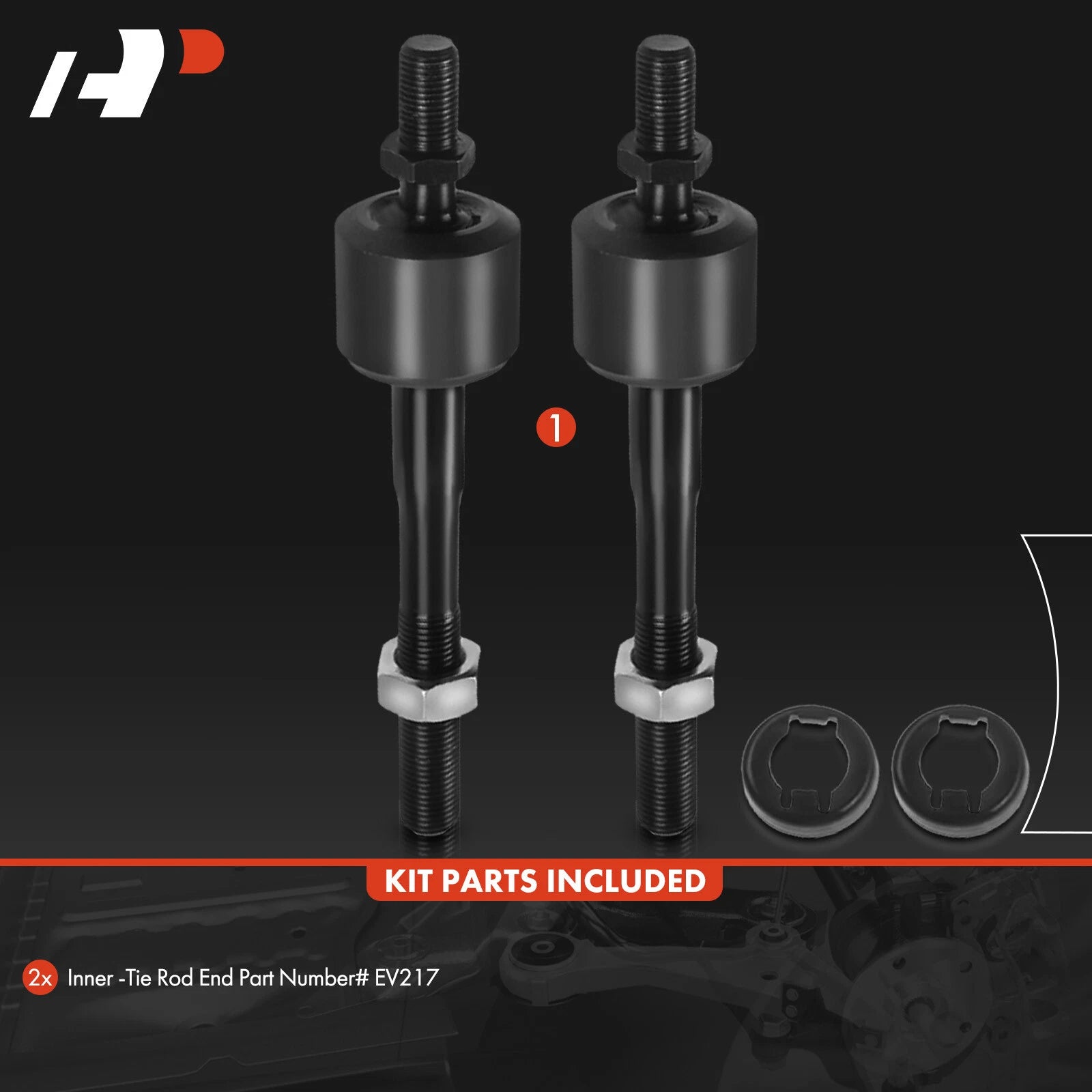 2X Inner Side Tie Rod End for Honda Civic CRX (1988–1991)