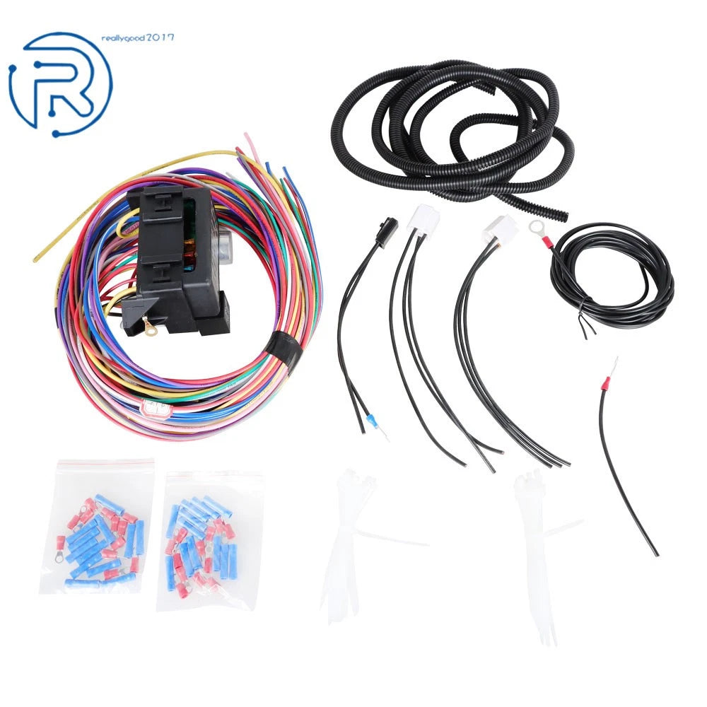 12 Circuit Universal Wire Harness for Hot Rods (Universal Fit)