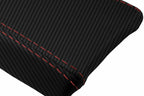 Carbon Fiber Console Lid Armrest Cover for Mazda Miata (1990–1997) Red Stitch