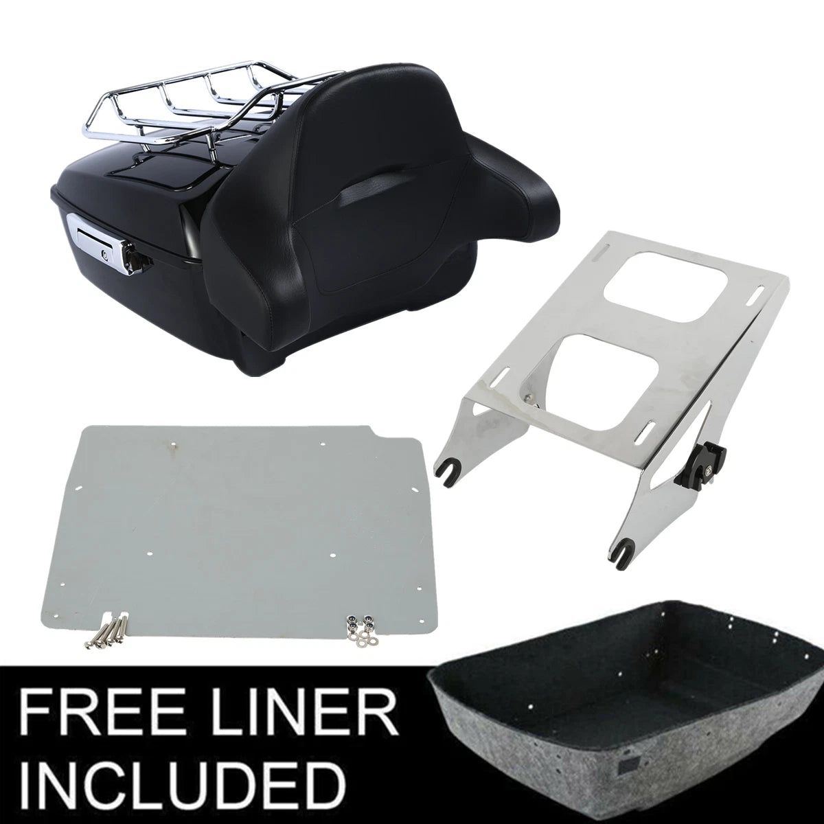 Trunk Mount Rack Base Plate Pad for Harley Road Glide (2014–Up)