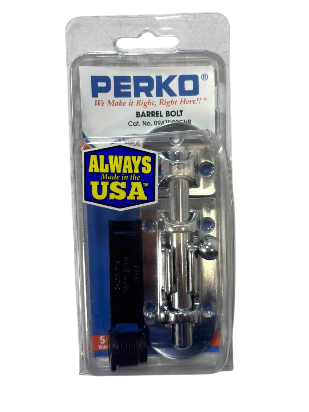 Chrome Plated Bronze Marine Barrel Bolt for Perko 0947DP2CHR (N/A)