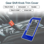 ABS Gear Shift Knob Cover Sticker for Ford F150 (2015–2020) Carbon Fiber Dark Blue