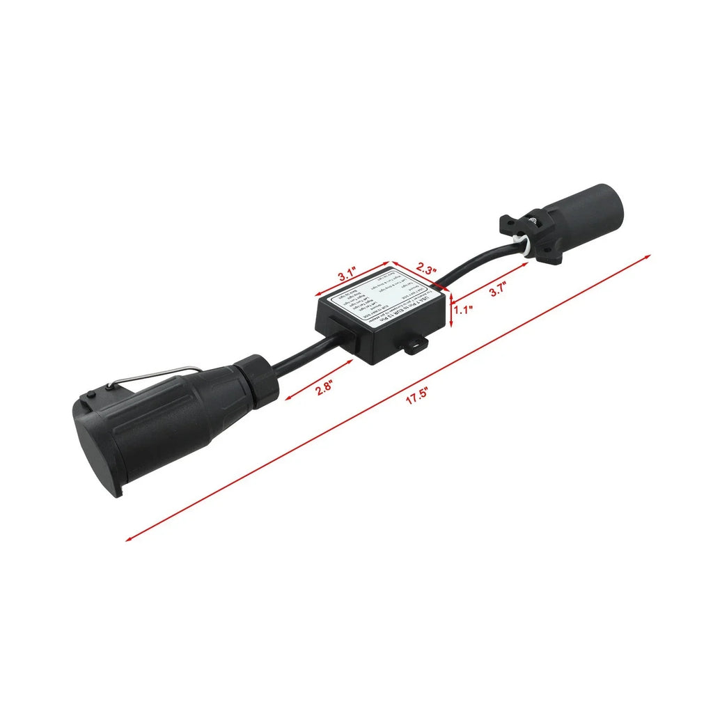 13-Pin Trailer Light Converter 7-Way Connector for Vehicles