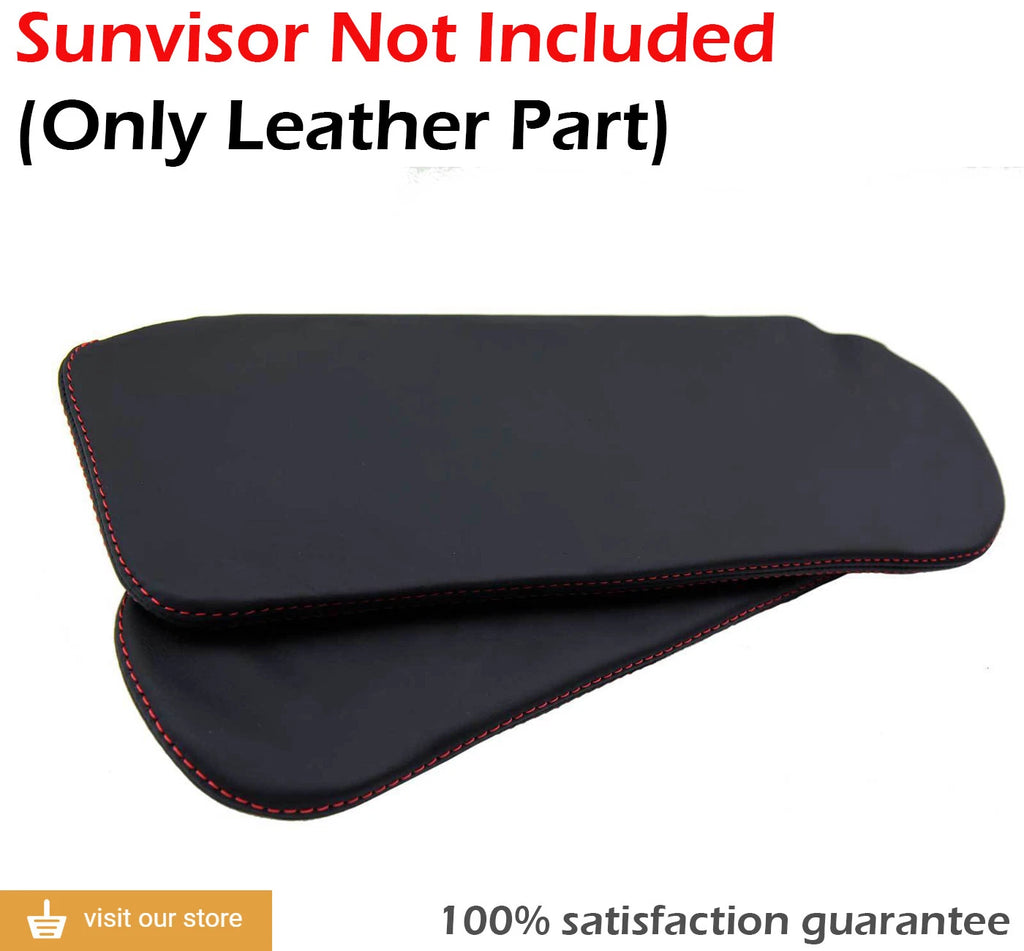 Sunvisor Covers for Camaro Firebird (1993–2002) Red Stitch Leather Synthetic