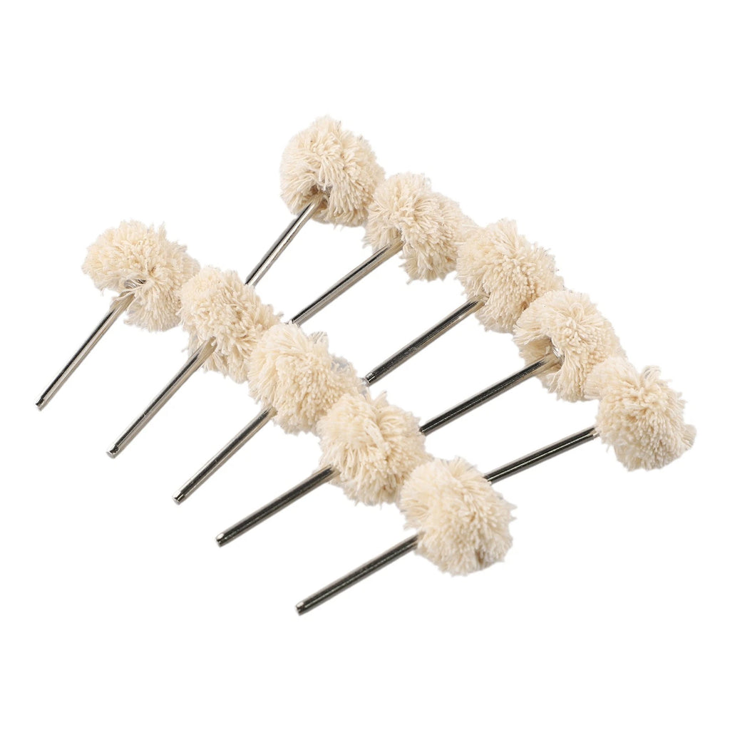 Set of 10 Polishing Wool Felt Wheels for Drill Grinder (3mm Shank)