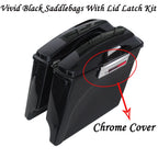 5" Stretched Extended Hard Saddle Bags for Harley Touring Road King Glide