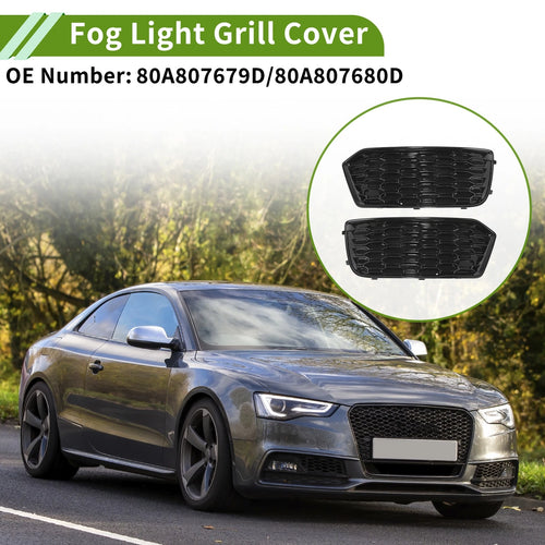 1 Pair Fog Light Grills for Audi Q5 (No. 80A807679D/80A807680D)