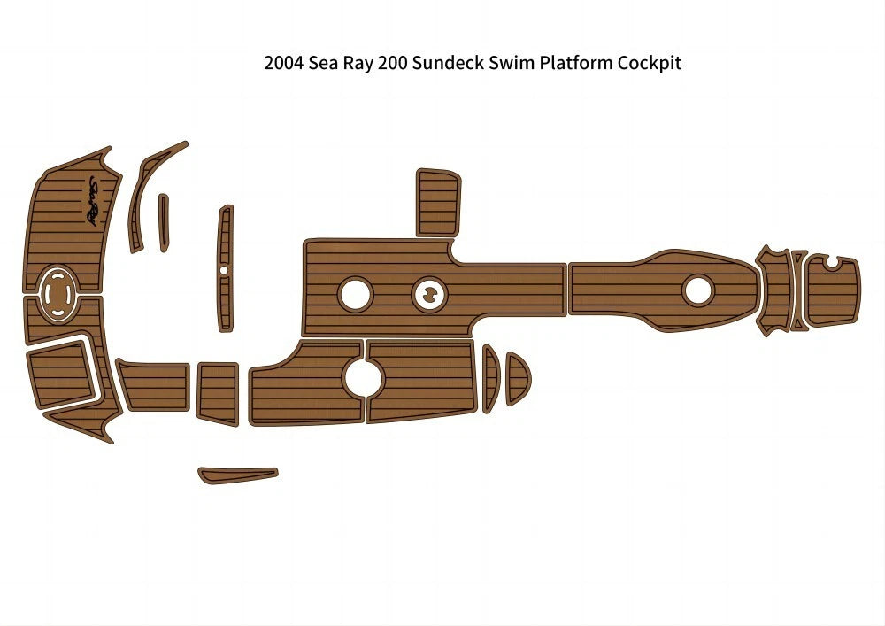EVA Foam Teak Deck Flooring for Sea Ray 200 Sundeck (2004)