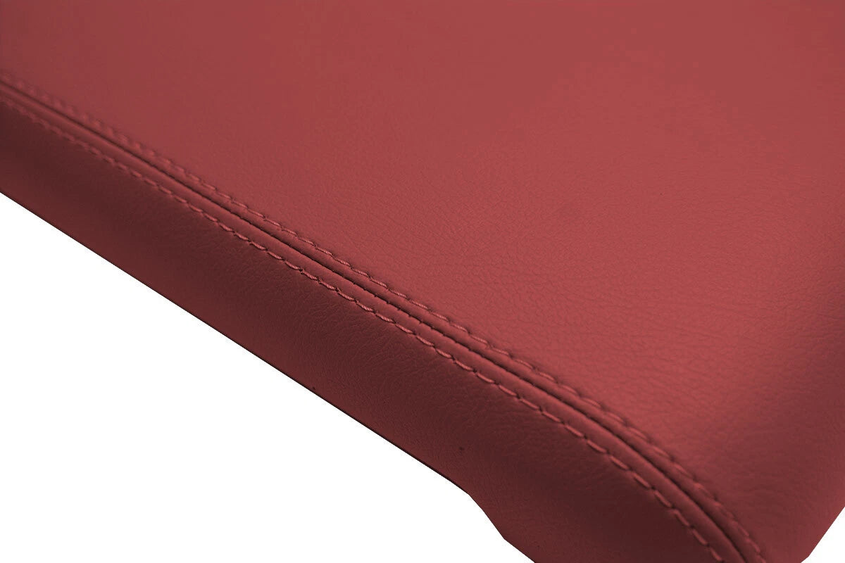 Leather Console Lid Armrest Cover for Chevrolet Colorado (2015–2022) Red