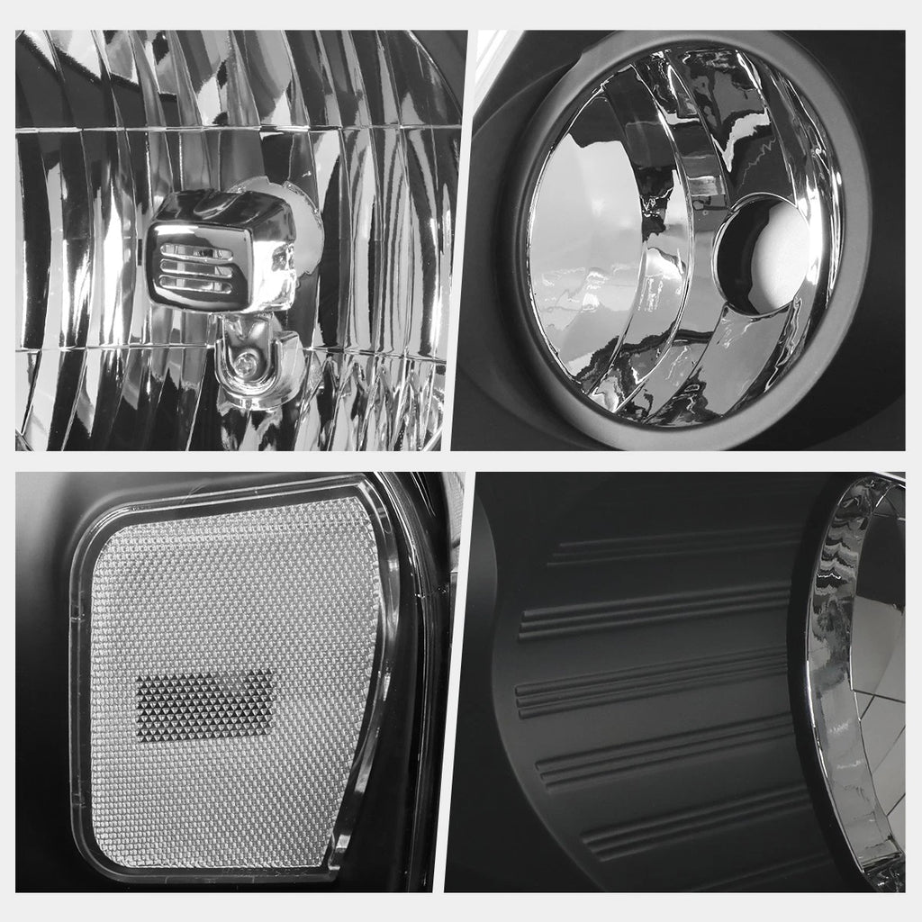 OE Style Headlights for Ford F150/ Lincoln Mark LT (2004–2008) Clear Corner Black