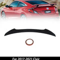 Matte Black ABS Rear Trunk Spoiler Wing for Civic (2017–2021)