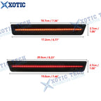 Front Rear LED Side Marker Light for 2015-2023 Dodge Challenger (Smoked)