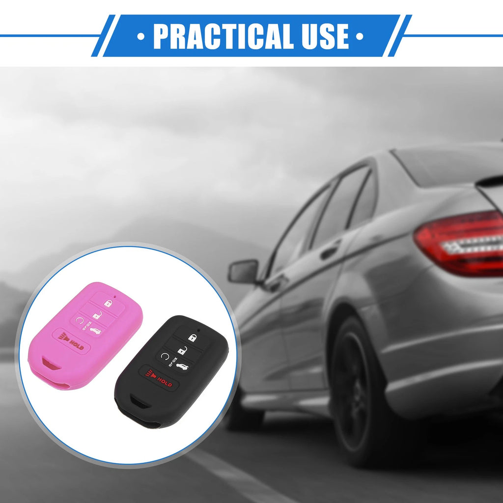 2X 5 Button Smart Remote Key Shell for Honda Accord (2016–2021) Black Pink