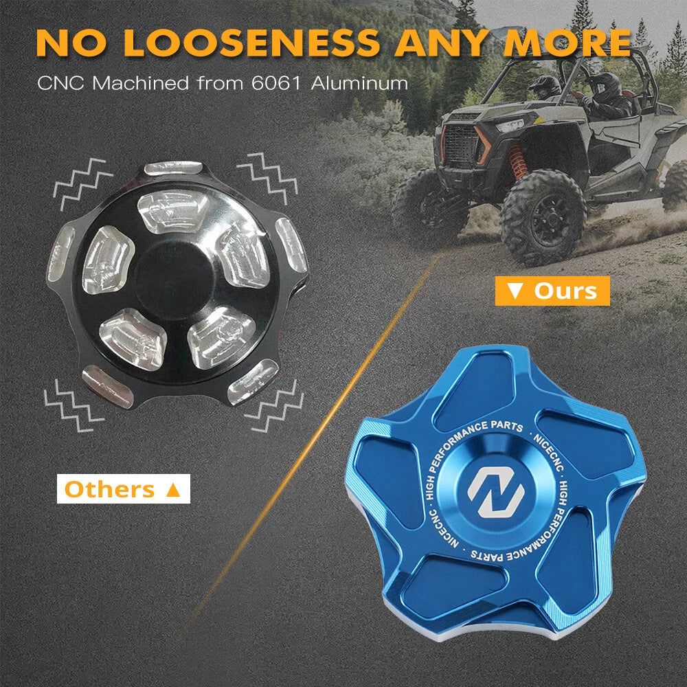 Aluminum Fuel Gas Cap 5433687 for Polaris RZR XP 1000 Turbo (2014–2021) XP 900 (2012–2013)