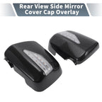 Pair Rearview Mirror Cover Overlay with LED Black Carbon Fiber for Lexus RX300 (1999–2003)