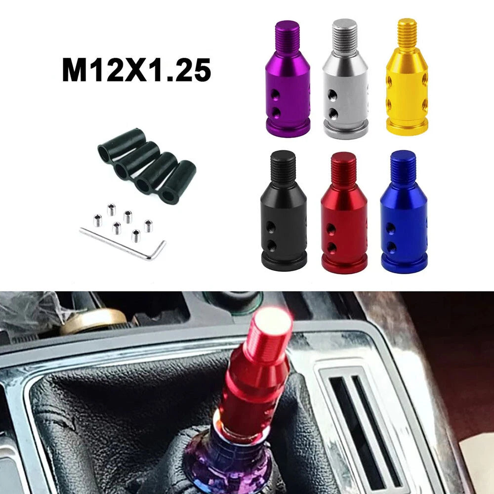 Aluminum Shift Knob Adapter M12x1.25 for Universal Non-Threaded Shifters