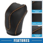 Gear Shifting Knob Cover for Subaru Crosstrek (2018–2023) Black Orange Stitches