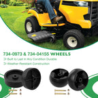 4X Lawn Mower Deck Roller Wheel Kit for Cub Cadet Craftsman (734-0973, 734-04155)