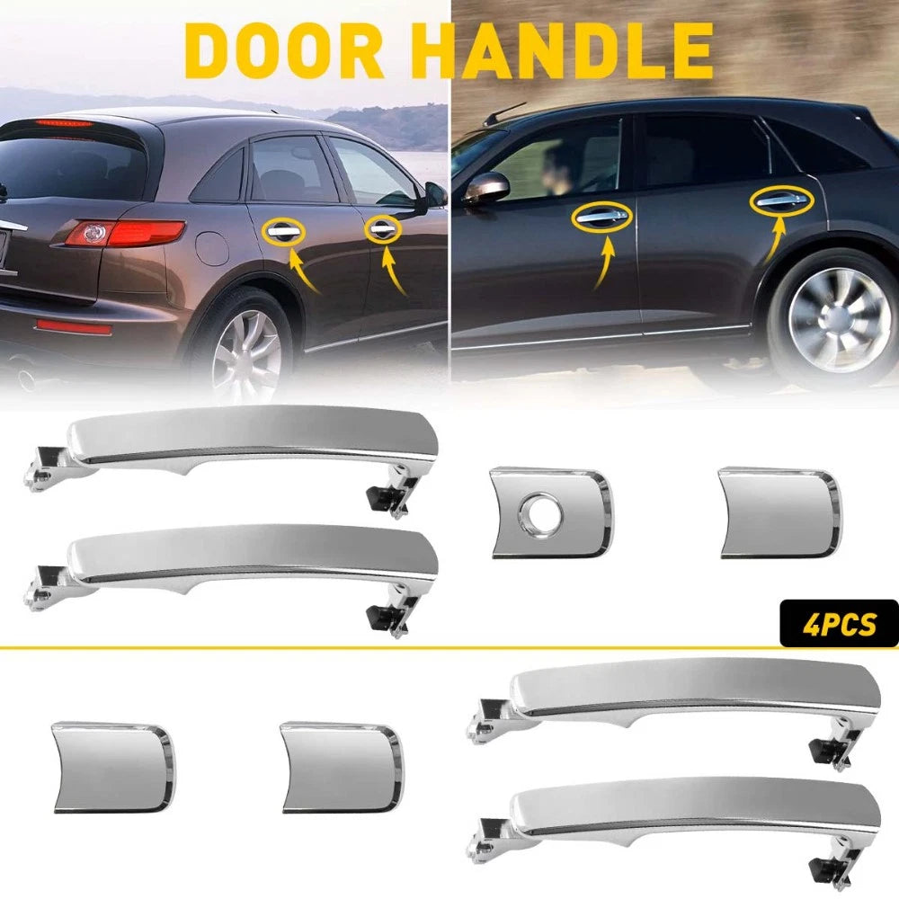 Chrome Outside Door Handle for Nissan Murano (2003–2007) - Front Left Driver Side