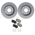 Set of 2 Hella Rear Rotors & Akebono EURO Ceramic Brake Pads for Audi A6 Quattro (2005–2011)