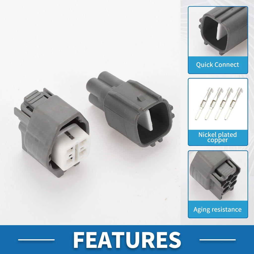 Set of 4 O2 Oxygen Sensor Connector Plugs for Toyota Lexus (No. 9098011028)