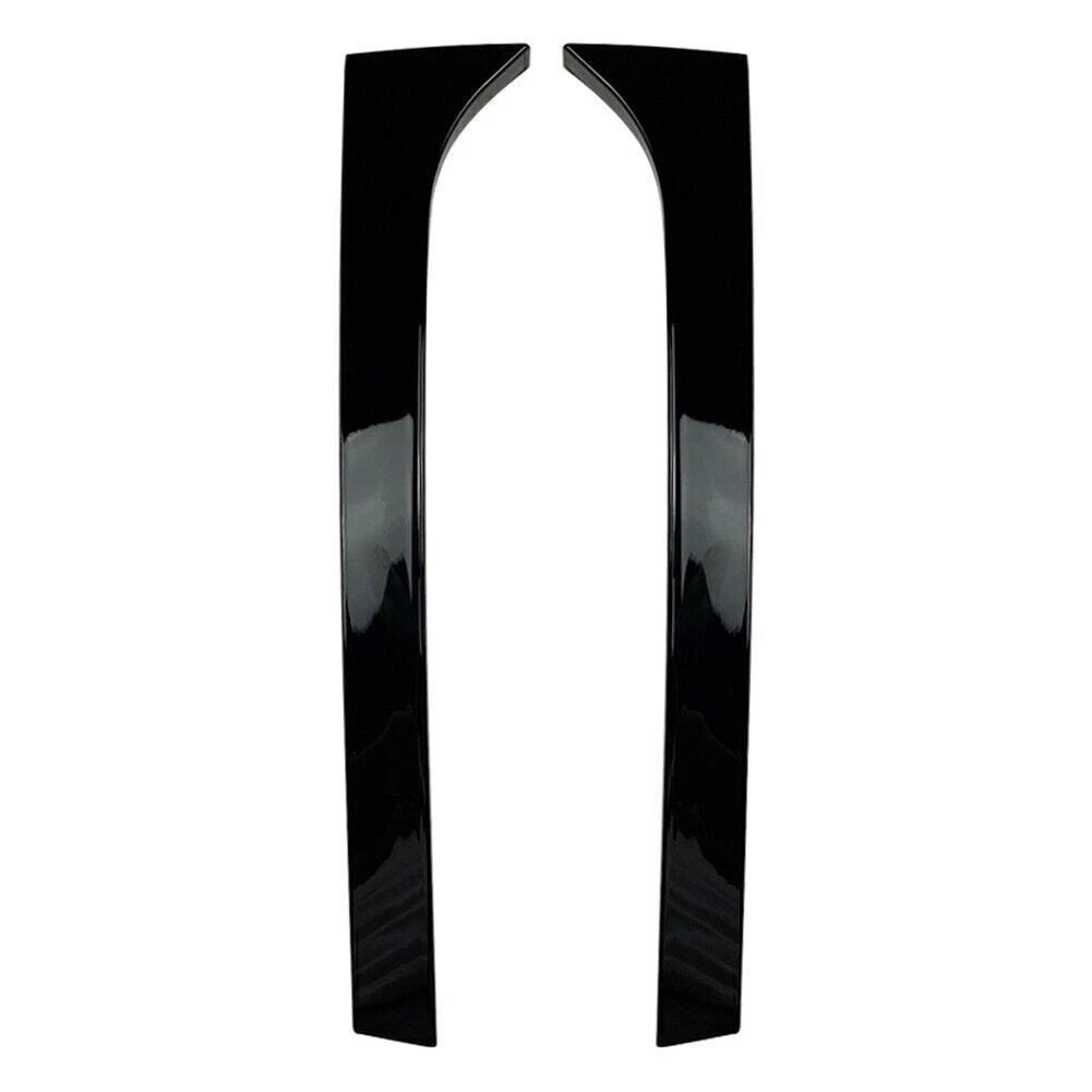 2X Rear Window Spoiler Side Wing Trim Cover for Skoda Superb (2008–2015) Glossy Black