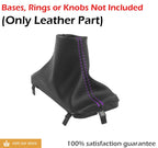 Leather Automatic Shift Boot Cover for Ford F150 (2015–2020) Purple Stitch