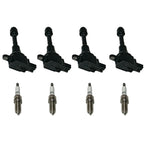 Set of 4 Ignition Coils & NGK Platinum Spark Plugs for Nissan Altima (2002–2006)