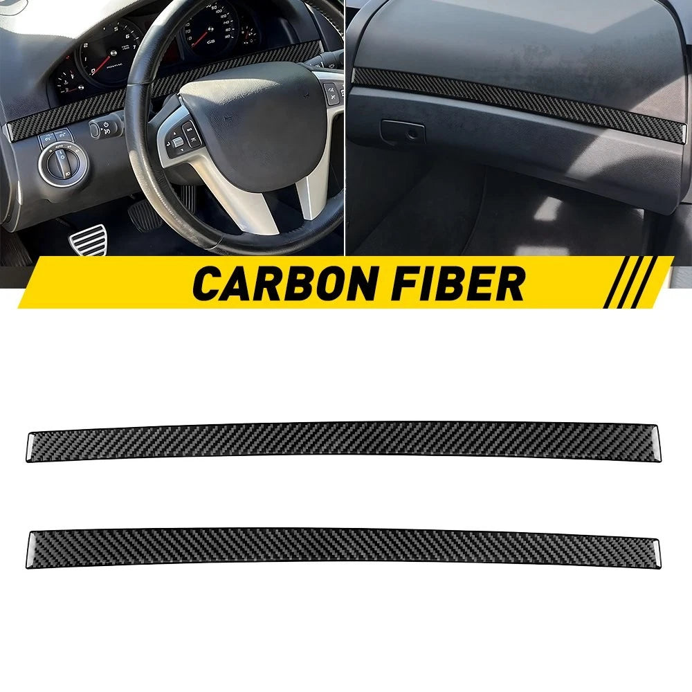 2Pcs Carbon Fiber Control Dashboard Panel Cover Trim for Pontiac G8 (2008–2009)