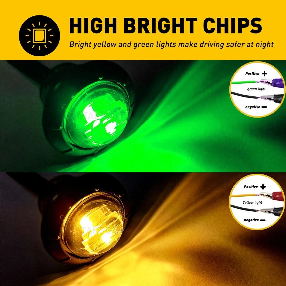 20x LED Marker Lights for Truck Trailer (3/4")