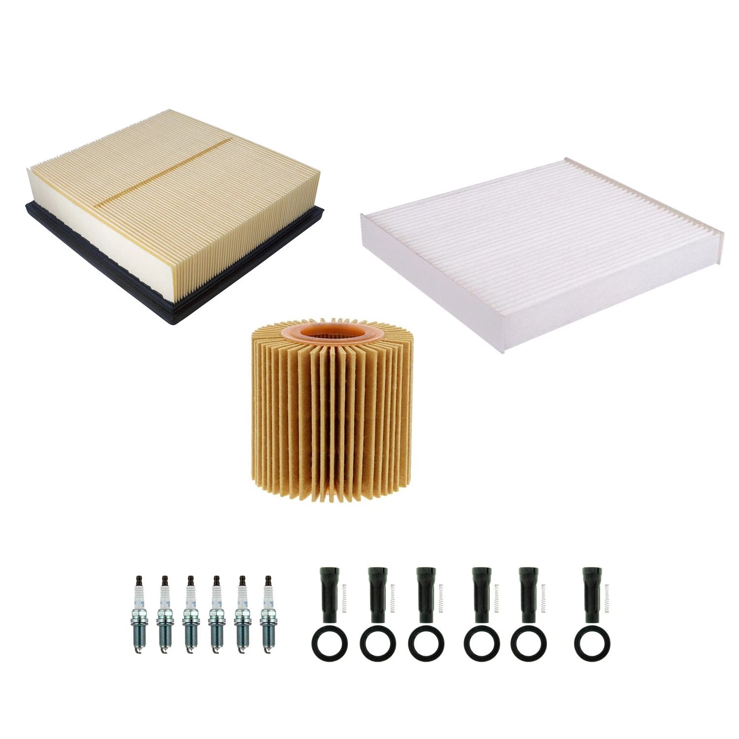 Tune Up Kit with 6 NGK Spark Plugs & Boots for Avalon Highlander Sienna