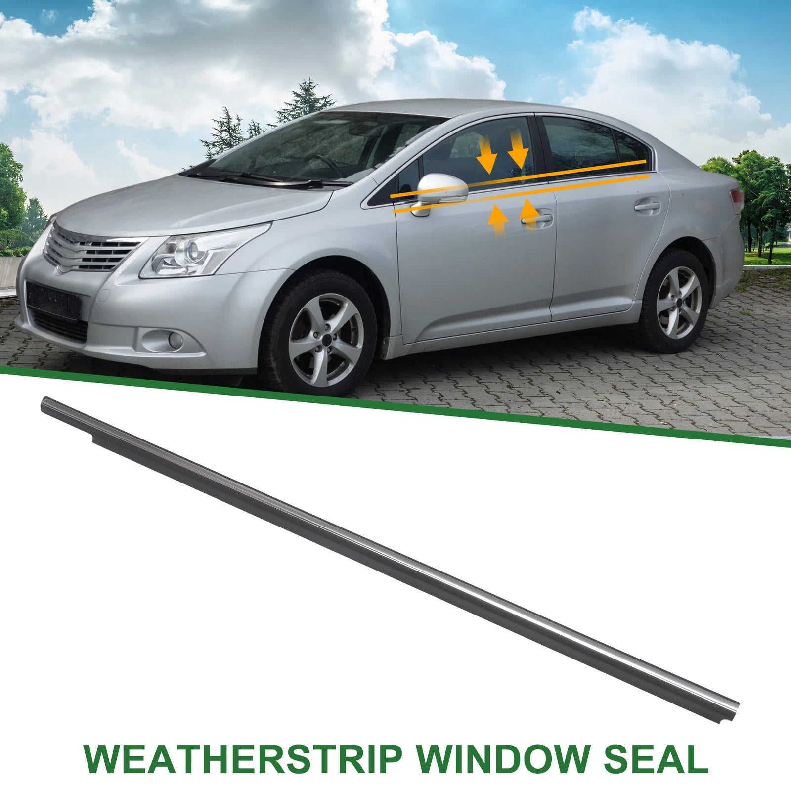 1pc Rear Right Window Seal No. 7573033040 for Toyota Camry (1997–2001)