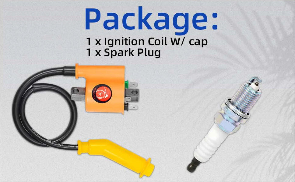Ignition Coil Spark Plug for Honda Rancher 420, Foreman 500 (2014-2018)
