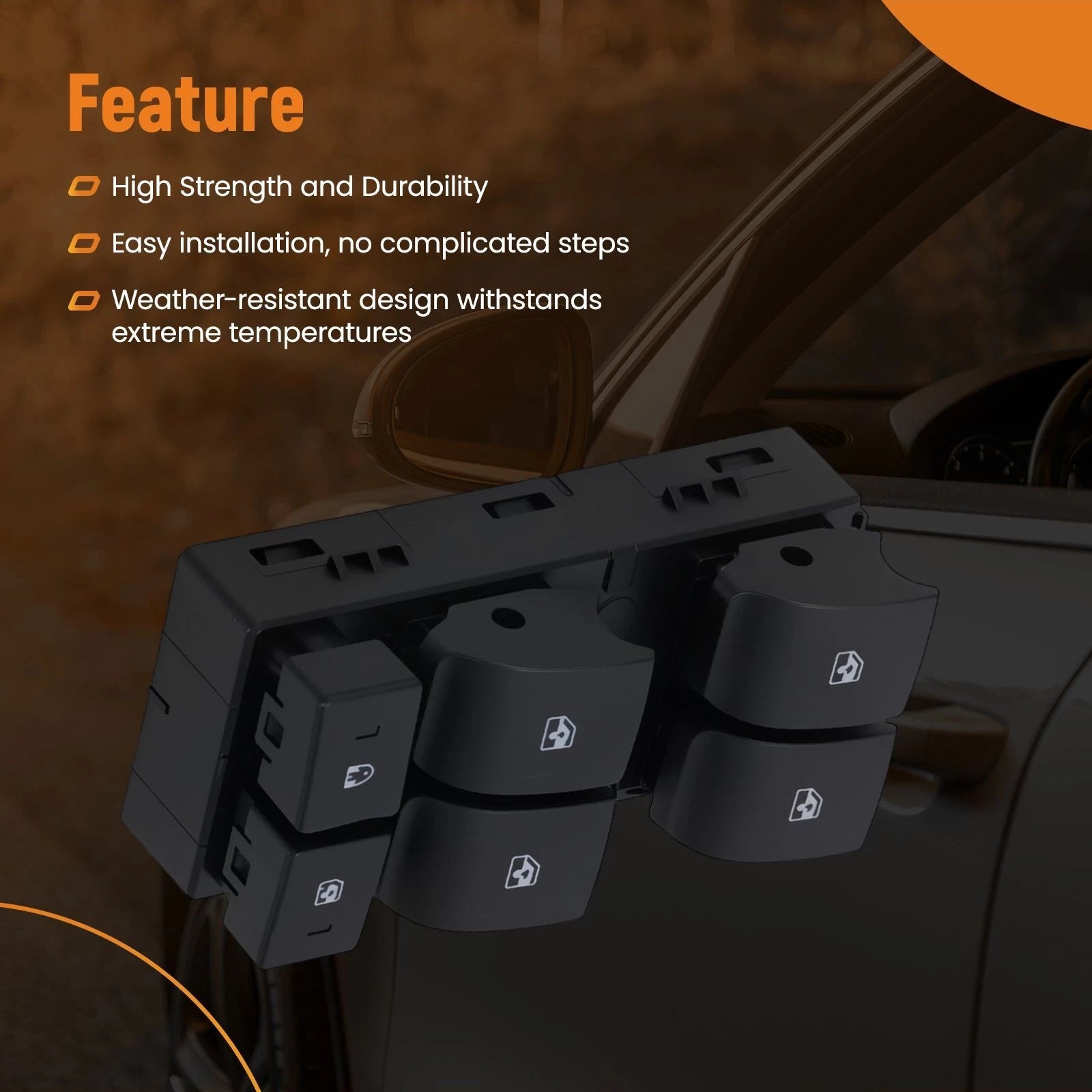 Power Window Switch for GMC Sierra 2500 HD 3500 HD (2015–2019) DWS1778 12Pins