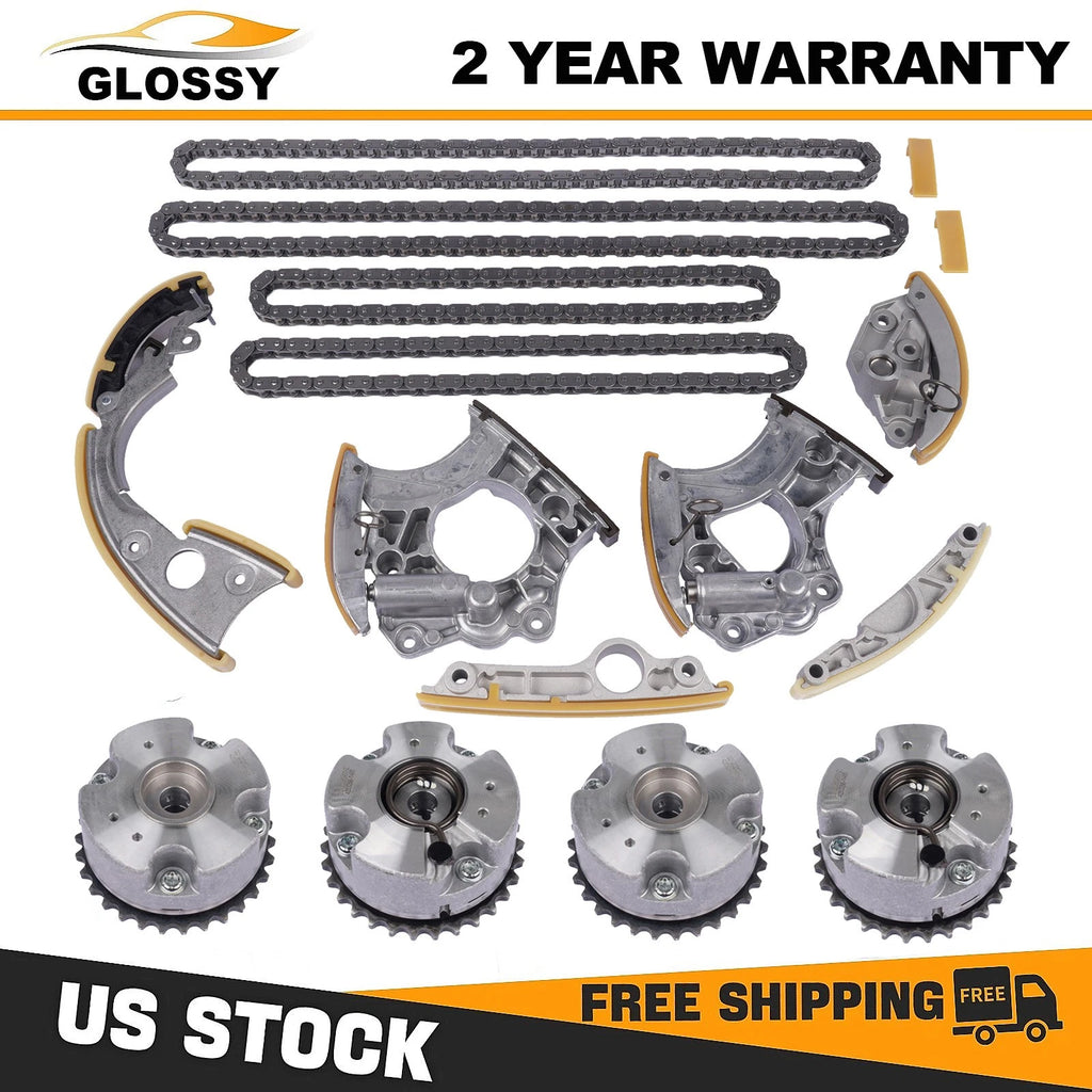 Timing Chain Kit with Camshaft Adjusters for Audi A4 A5 A6 Q5 (2008–2016)